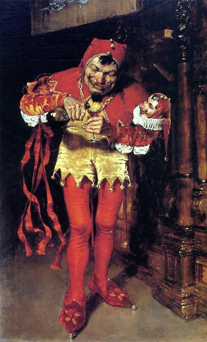  William Merritt Chase Keying Up - the Court Jester - Hand Painted Oil Painting