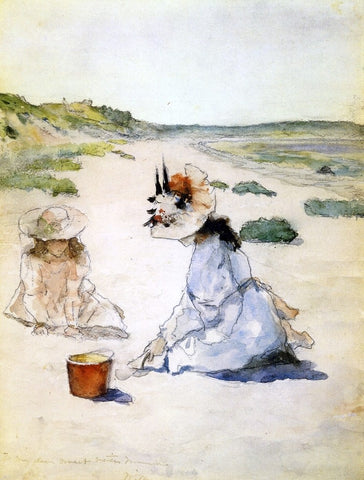 William Merritt Chase On the Beach, Shinnecock - Hand Painted Oil Painting