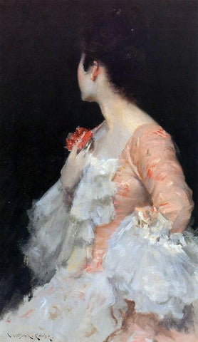  William Merritt Chase Portrait of a Lady - Hand Painted Oil Painting