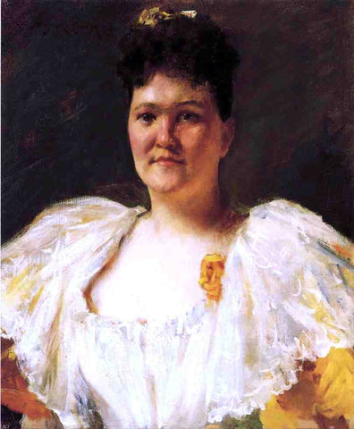  William Merritt Chase Portrait of a Woman - Hand Painted Oil Painting