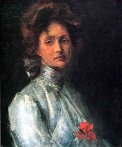  William Merritt Chase Portrait of a Young Woman - Hand Painted Oil Painting