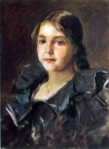 William Merritt Chase Portrait of Helen Velasquez Chase - Hand Painted Oil Painting