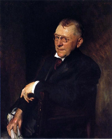  William Merritt Chase Portrait of James Whitcomb Riley - Hand Painted Oil Painting