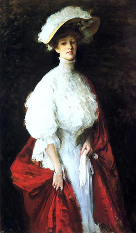  William Merritt Chase Portrait of Miss Frances Vonlohr Earle - Hand Painted Oil Painting