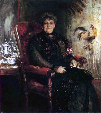  William Merritt Chase Portrait of Mme. E. H. Bensel - Hand Painted Oil Painting