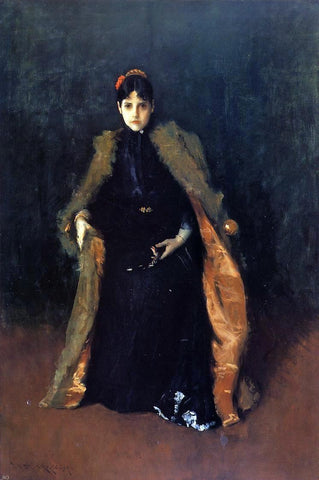  William Merritt Chase Portrait of Mrs C. (Alice Gerson Chase) - Hand Painted Oil Painting