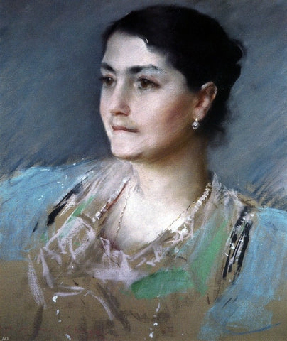  William Merritt Chase Portrait of Mrs. William Chase - Hand Painted Oil Painting