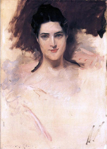  William Merritt Chase Portrait of Mrs. William Clark - Hand Painted Oil Painting