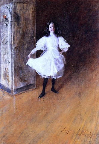  William Merritt Chase Portrait of the Artist's Daughter (Dorothy) - Hand Painted Oil Painting