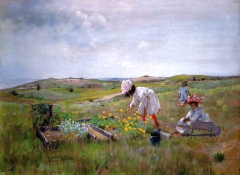 William Merritt Chase The Little Garden - Hand Painted Oil Painting