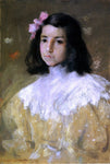  William Merritt Chase The Pink Bow (also known as Diedonnee) - Hand Painted Oil Painting