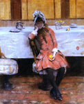  William Merritt Chase Young Girl on an Ocean Steamer - Hand Painted Oil Painting