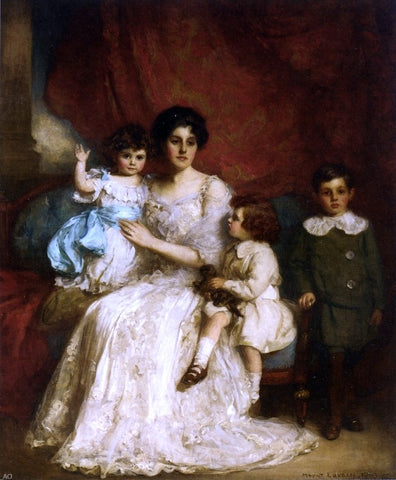  William Mouat Loudan A Family Portrait - Hand Painted Oil Painting