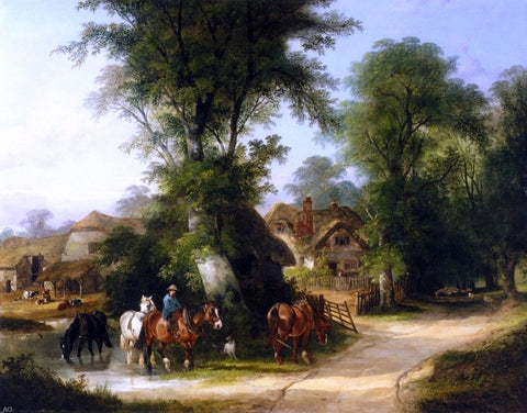  Senior William Shayer The Watering Place - Hand Painted Oil Painting