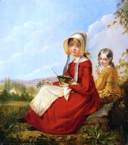  William Sidney Mount The Blackberry Girls - Hand Painted Oil Painting
