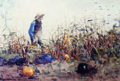  Winslow Homer Among the Vegetables (also known as Boy in a Cornfield) - Hand Painted Oil Painting