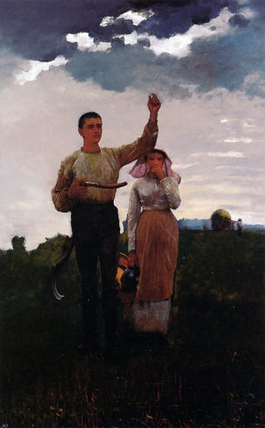  Winslow Homer Answering the Horn (also known as The Home Signal) - Hand Painted Oil Painting