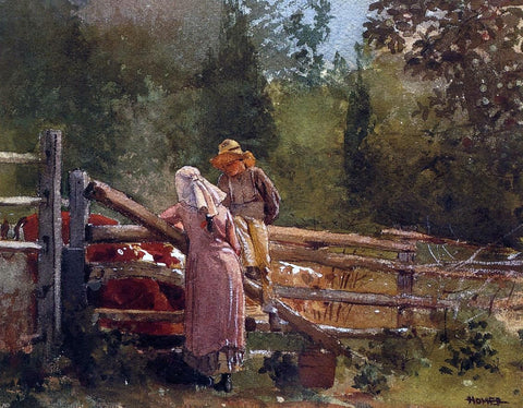  Winslow Homer Feeding Time - Hand Painted Oil Painting