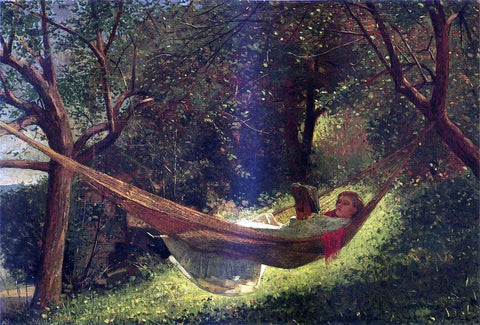  Winslow Homer Girl in a Hammock - Hand Painted Oil Painting