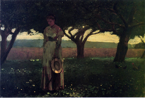  Winslow Homer Girl in the Orchard - Hand Painted Oil Painting