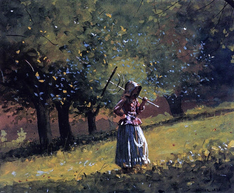  Winslow Homer Girl with a Hay Rake - Hand Painted Oil Painting