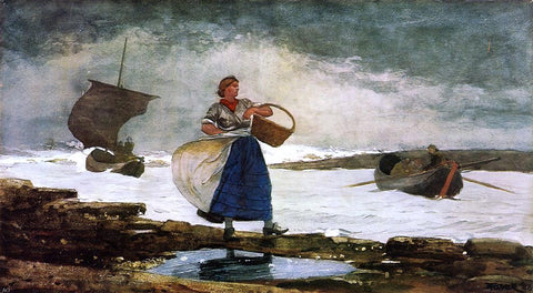  Winslow Homer Inside the Bar, Tynemouth - Hand Painted Oil Painting
