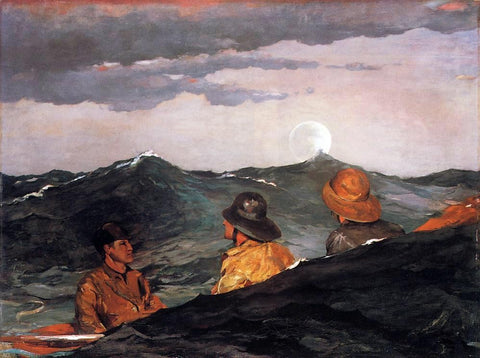  Winslow Homer Kissing the Moon - Hand Painted Oil Painting