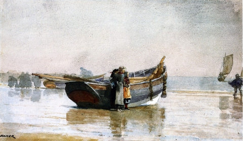  Winslow Homer Looking Out to Sea - Hand Painted Oil Painting