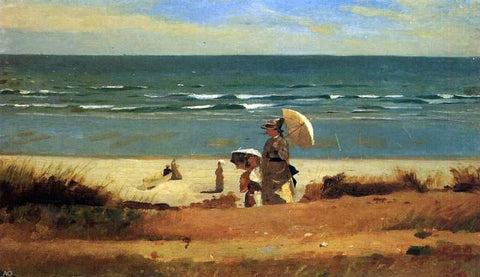  Winslow Homer On the Beach, Marshfield - Hand Painted Oil Painting