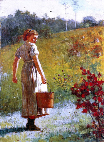  Winslow Homer Returning from the Spring - Hand Painted Oil Painting