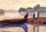  Winslow Homer Sunset: Beaching the Boat - Hand Painted Oil Painting