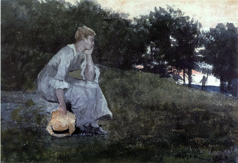  Winslow Homer Waiting - Hand Painted Oil Painting