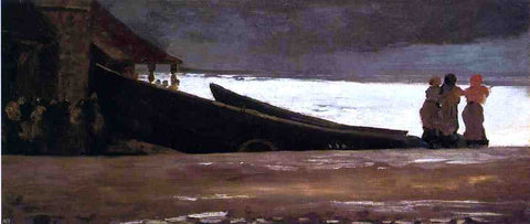  Winslow Homer Watching a Storm on the English Coast - Hand Painted Oil Painting