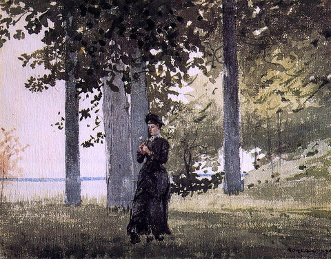  Winslow Homer Woman with a Flower - Hand Painted Oil Painting