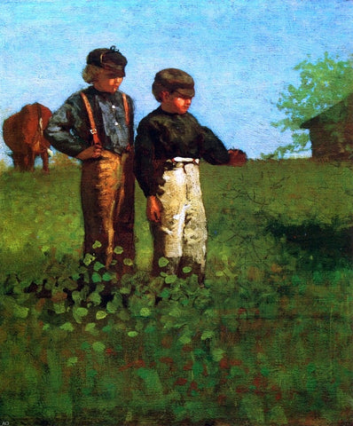  Winslow Homer Young Farmers - Hand Painted Oil Painting