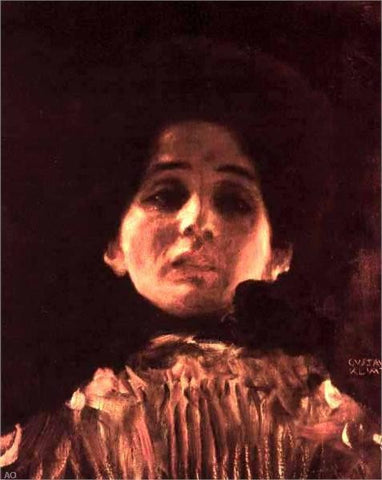  Gustav Klimt Damenbildnis En Face - Hand Painted Oil Painting
