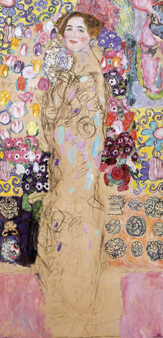  Gustav Klimt A Portrait of Maria Munk (unfinished) - Hand Painted Oil Painting