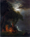  Albert Bierstadt Campfire Site, Yosemite - Hand Painted Oil Painting