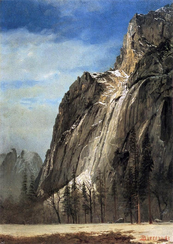  Albert Bierstadt Cathedral Rocks, A Yosemite View - Hand Painted Oil Painting
