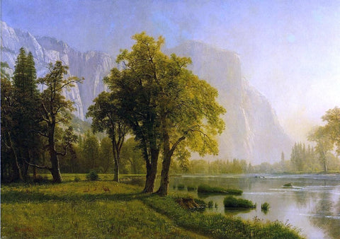  Albert Bierstadt El Capitan, Yosemite Valley - Hand Painted Oil Painting