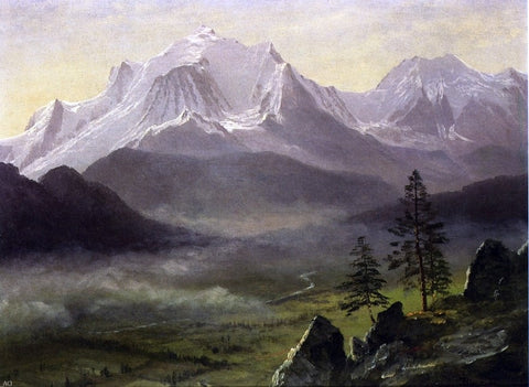  Albert Bierstadt Grand Tetons - Hand Painted Oil Painting