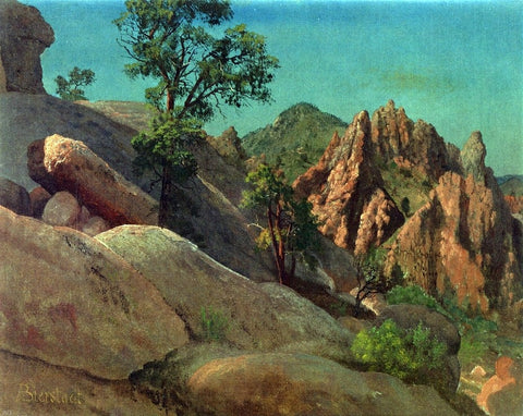  Albert Bierstadt A Landscape Study: Owens Valley, California - Hand Painted Oil Painting