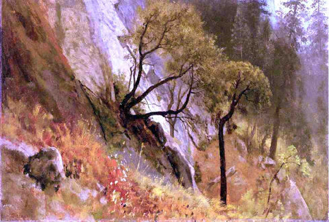  Albert Bierstadt Landscape Study: Yosemite, California - Hand Painted Oil Painting
