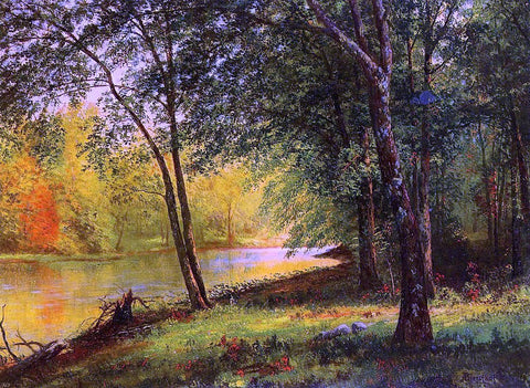  Albert Bierstadt Merced River, California - Hand Painted Oil Painting