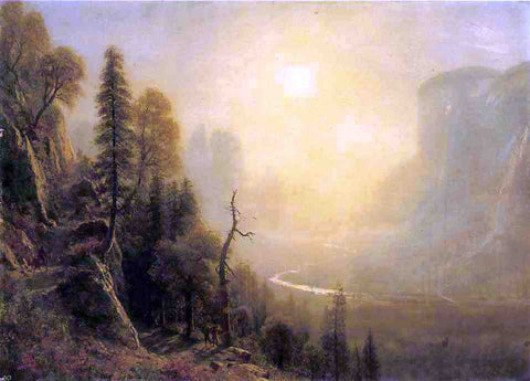  Albert Bierstadt Study for "Yosemite Valley, Glacier Point Trail" - Hand Painted Oil Painting