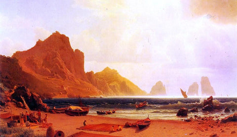  Albert Bierstadt The Marina Piccdola, Capri - Hand Painted Oil Painting