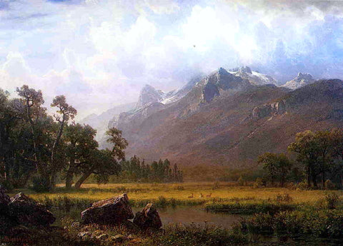  Albert Bierstadt The Sierras near Lake Tahoe, California - Hand Painted Oil Painting