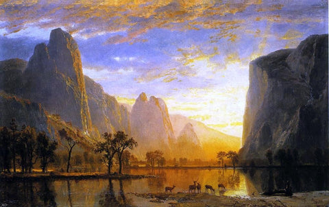  Albert Bierstadt Valley of the Yosemite - Hand Painted Oil Painting
