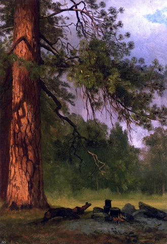  Albert Bierstadt Yosemite Camp Kitchen - Hand Painted Oil Painting