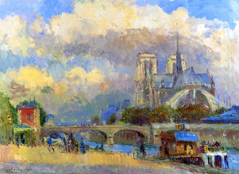  Albert Lebourg Notre Dame de Paris - Hand Painted Oil Painting